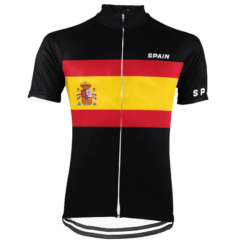 Customized Spain Men's Cycling Jersey Short Sleeve