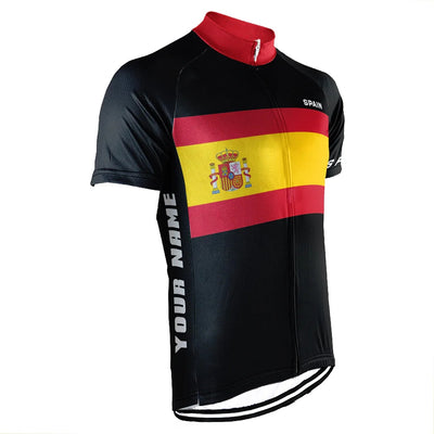 Customized Spain Men's Cycling Jersey Short Sleeve