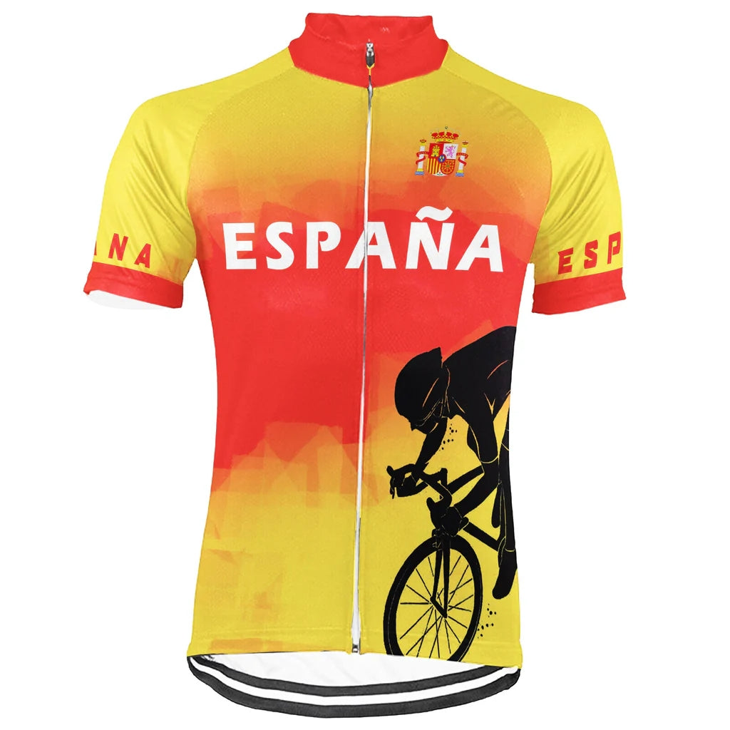 Customized Spain Men's Cycling Jersey Short Sleeve