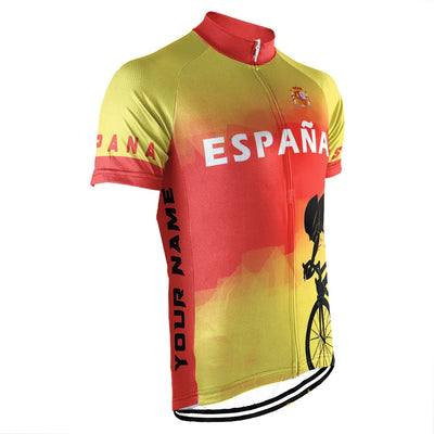 Customized Spain Men's Cycling Jersey Short Sleeve