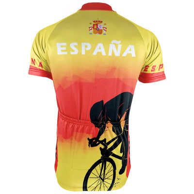 Customized Spain Men's Cycling Jersey Short Sleeve