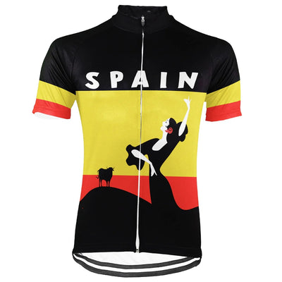 Customized Spain Men's Cycling Jersey Short Sleeve