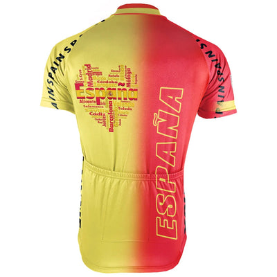 Customized Spain Men's Cycling Jersey Short Sleeve