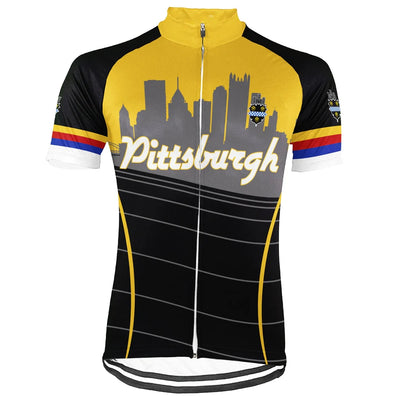Customized Pittsburgh Men's Cycling Jersey Short Sleeve