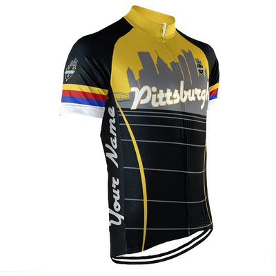 Customized Pittsburgh Men's Cycling Jersey Short Sleeve