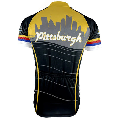Customized Pittsburgh Men's Cycling Jersey Short Sleeve