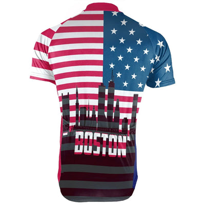 Customized Boston Men's Cycling Jersey Short Sleeve