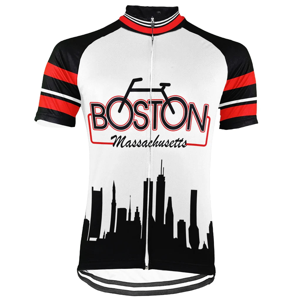 Customized Boston Men's Cycling Jersey Short Sleeve