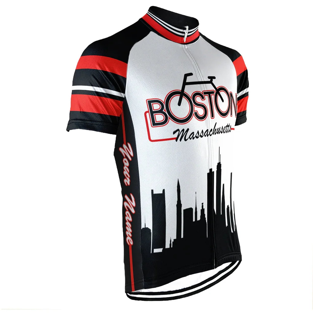 Customized Boston Men's Cycling Jersey Short Sleeve