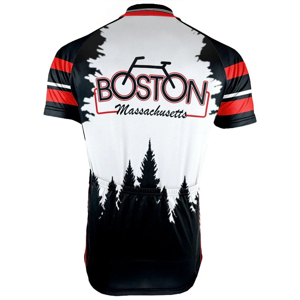 Customized Boston Men's Cycling Jersey Short Sleeve