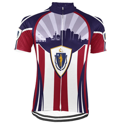 Customized Massachusetts Men's Cycling Jersey Short Sleeve
