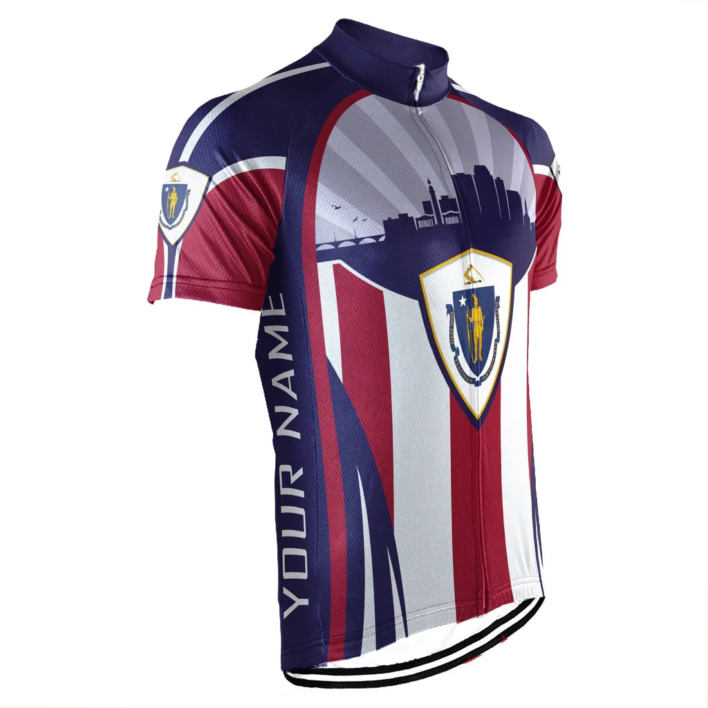 Customized Massachusetts Men's Cycling Jersey Short Sleeve