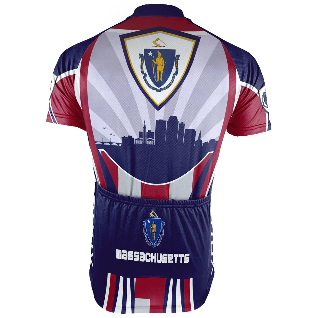 Customized Massachusetts Men's Cycling Jersey Short Sleeve