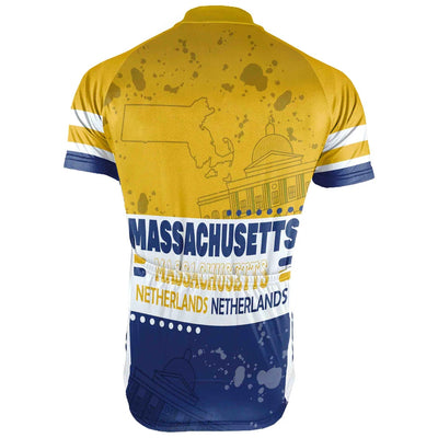 Customized Massachusetts Men's Cycling Jersey Short Sleeve