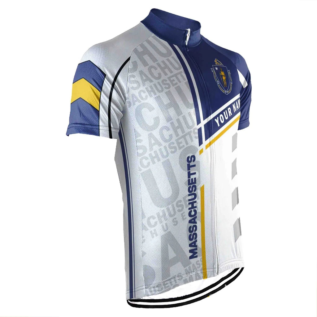 Customized Massachusetts Men's Cycling Jersey Short Sleeve