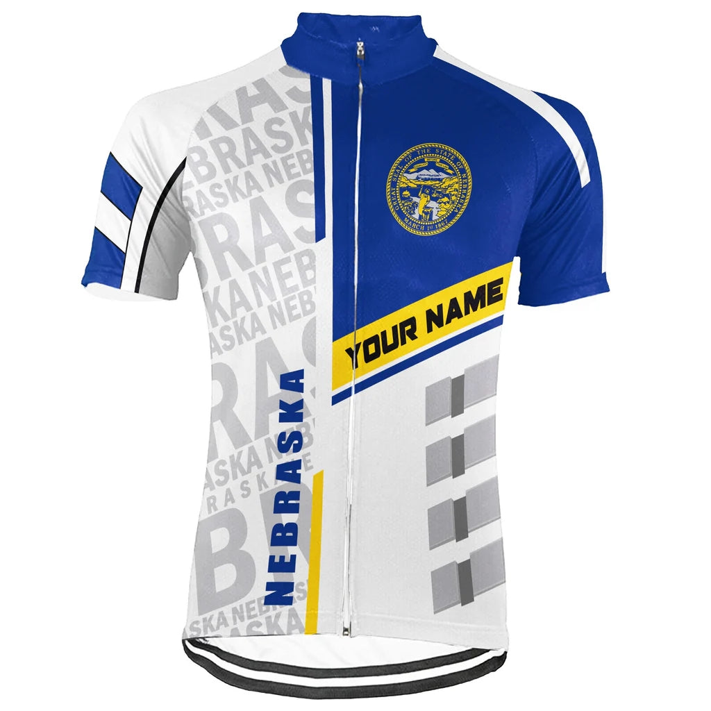 Customized Nebraska Men's Short Sleeve Cycling Jersey