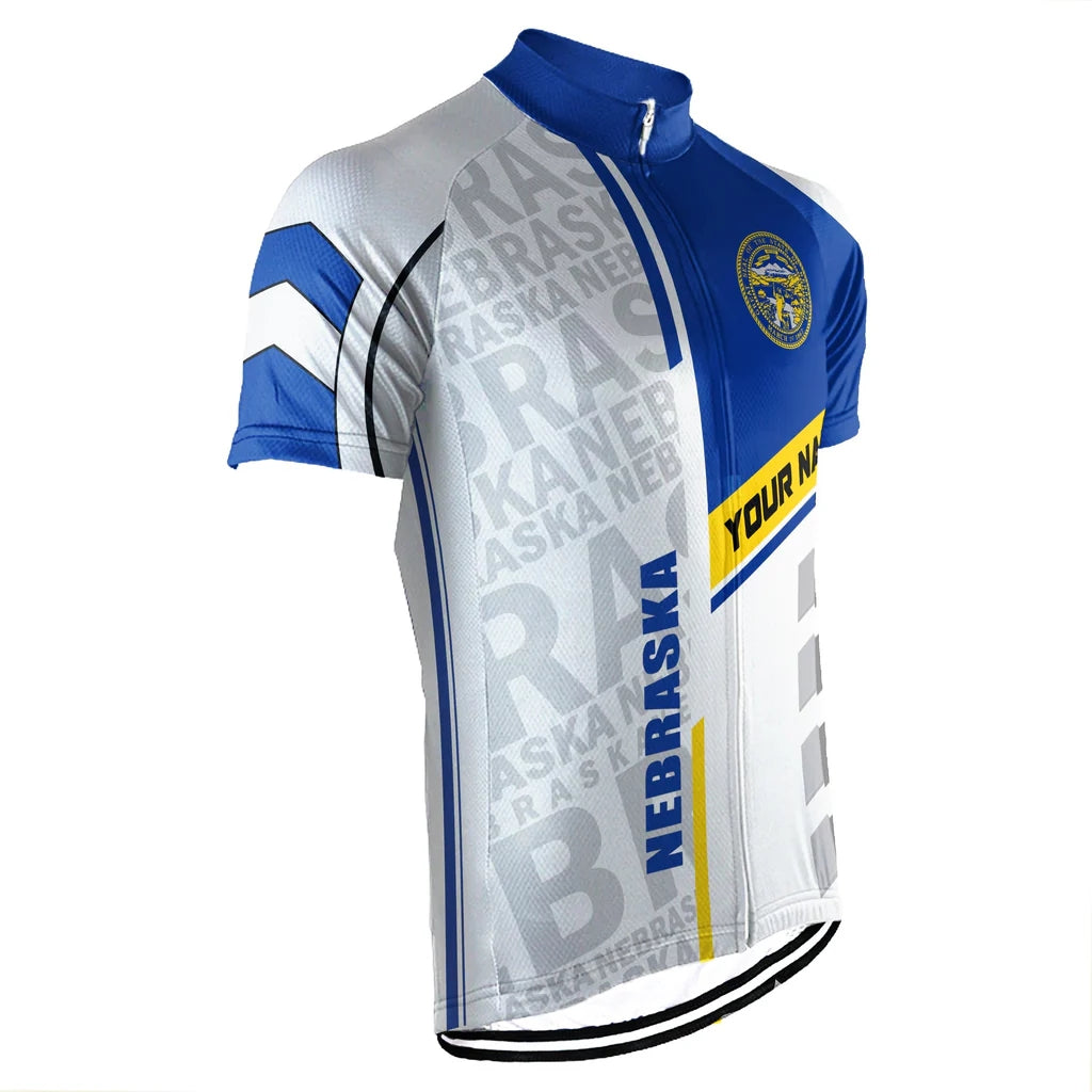 Customized Nebraska Men's Short Sleeve Cycling Jersey