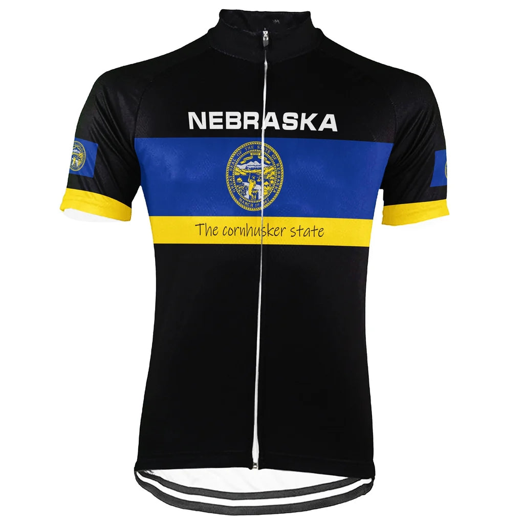 Customized Nebraska Men's Short Sleeve Cycling Jersey