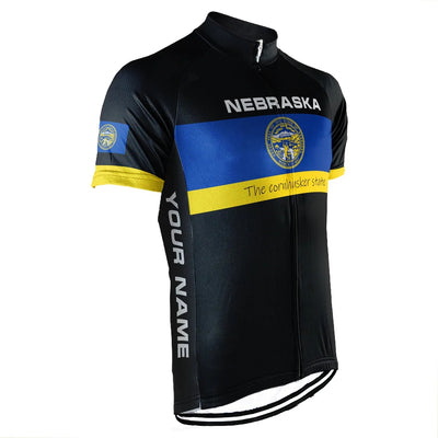 Customized Nebraska Men's Short Sleeve Cycling Jersey