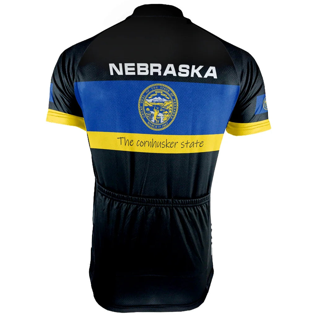 Customized Nebraska Men's Short Sleeve Cycling Jersey