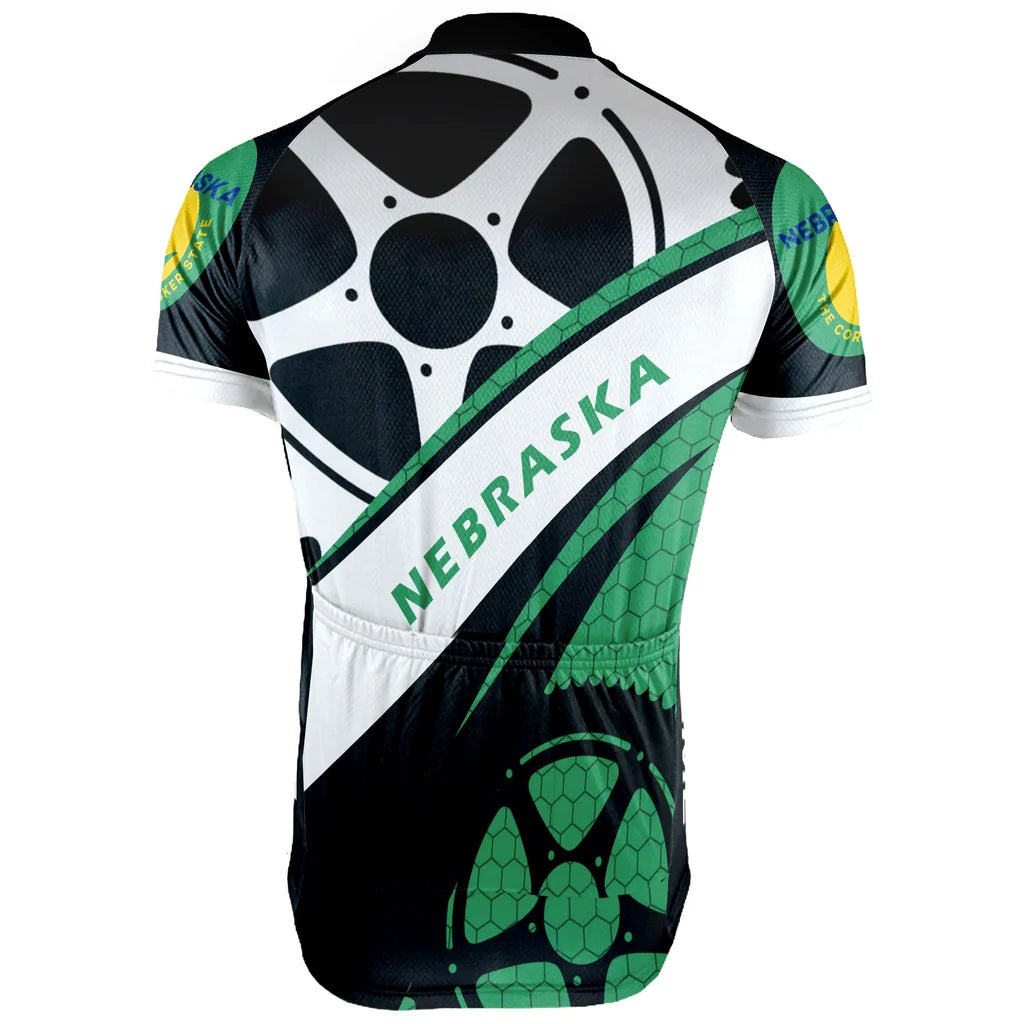 Customized Nebraska Men's Short Sleeve Cycling Jersey