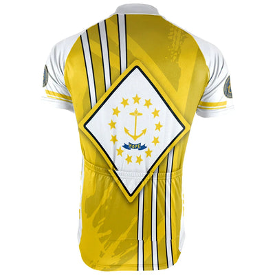 Custom Rhode Island Short Sleeve Cycling Jersey for Men