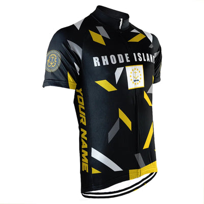 Custom Rhode Island Short Sleeve Cycling Jersey for Men