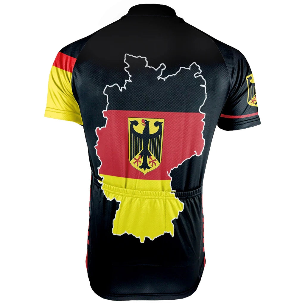 Customized Germany Men's Cycling Jersey Short Sleeve