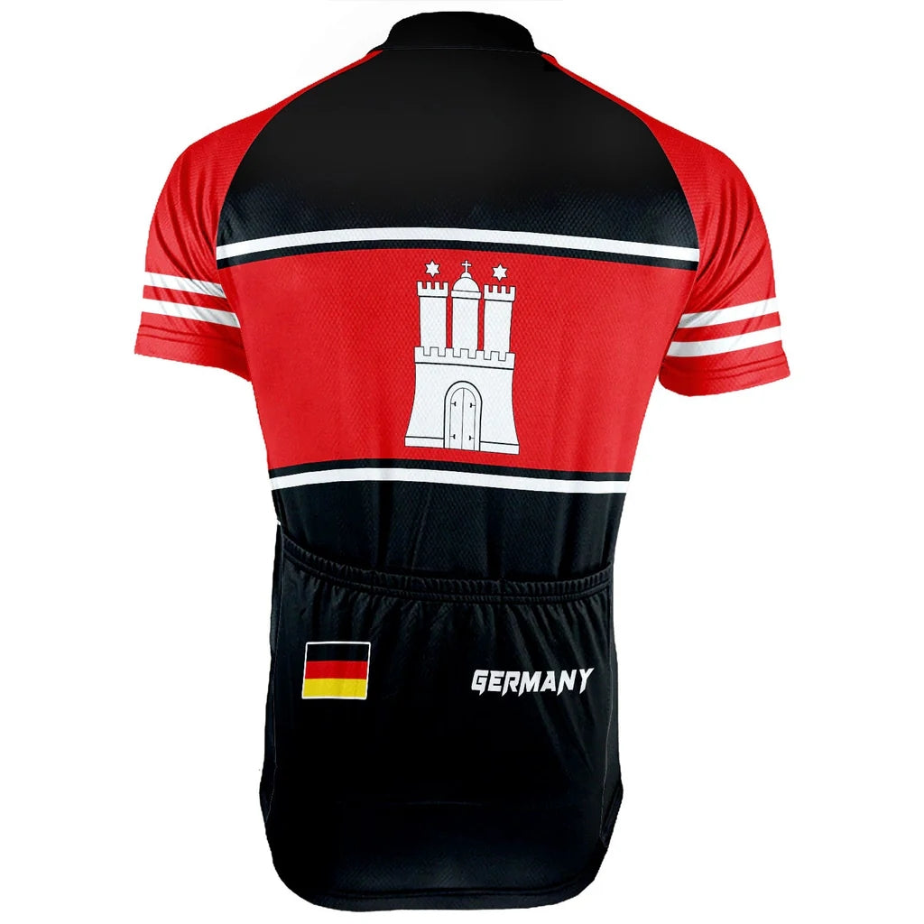 Customized Germany Men's Cycling Jersey Short Sleeve