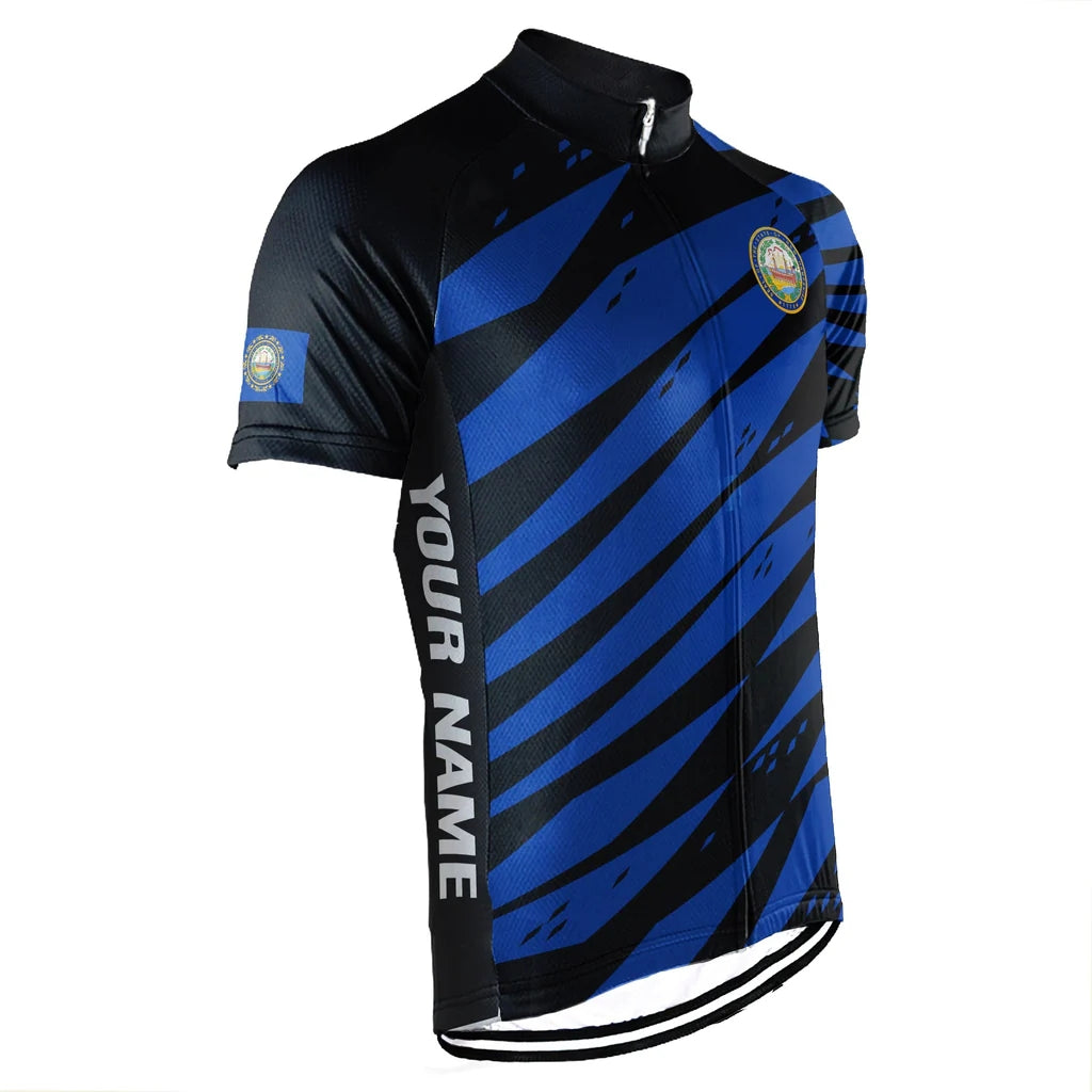 Customized New Hampshire Short Sleeve Cycling Jersey for Men