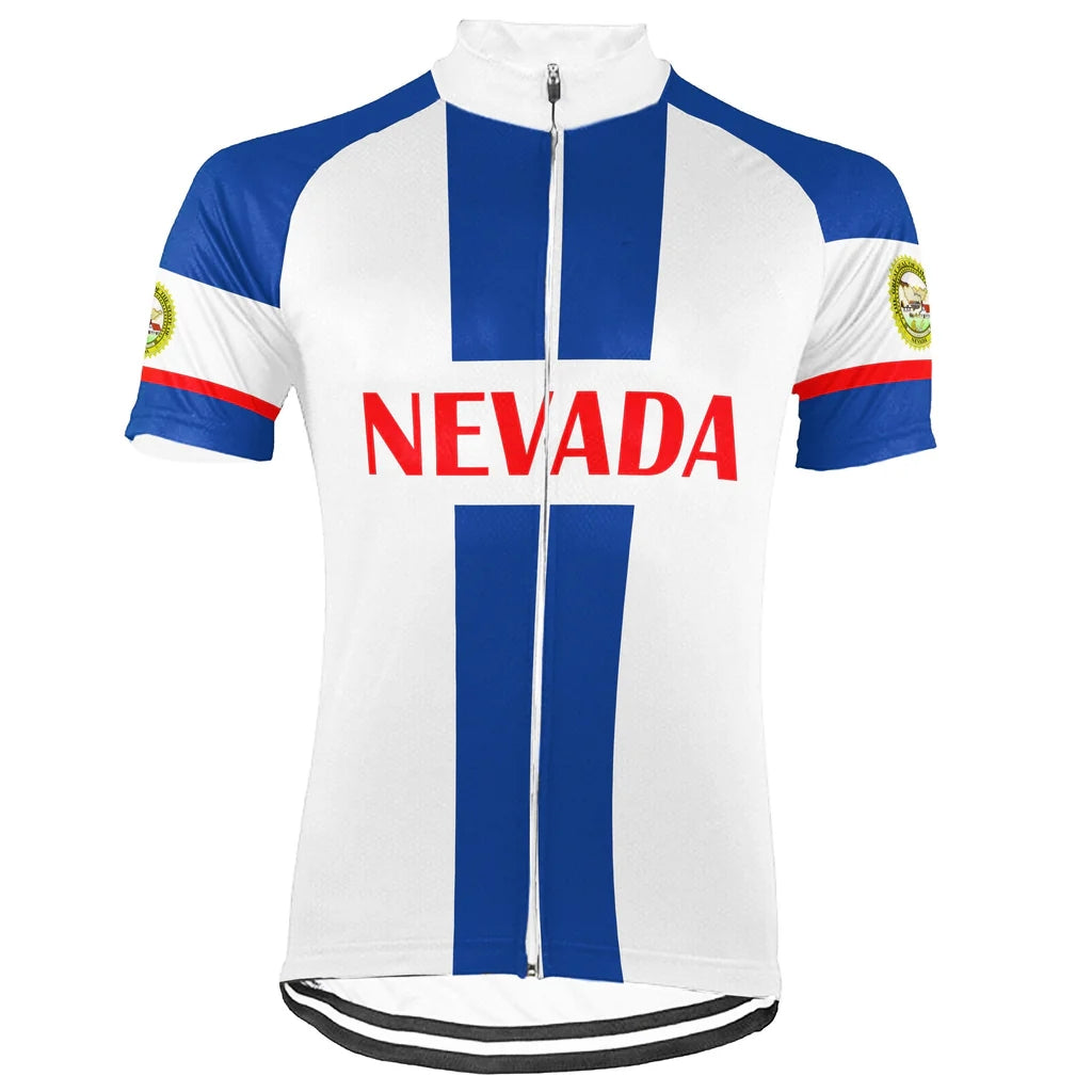 Customized Nevada Short Sleeve Cycling Jersey for Men