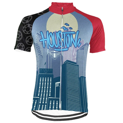 Customized Houston Men's Cycling Jersey Short Sleeve
