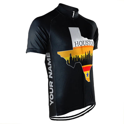 Customized Houston Men's Cycling Jersey Short Sleeve