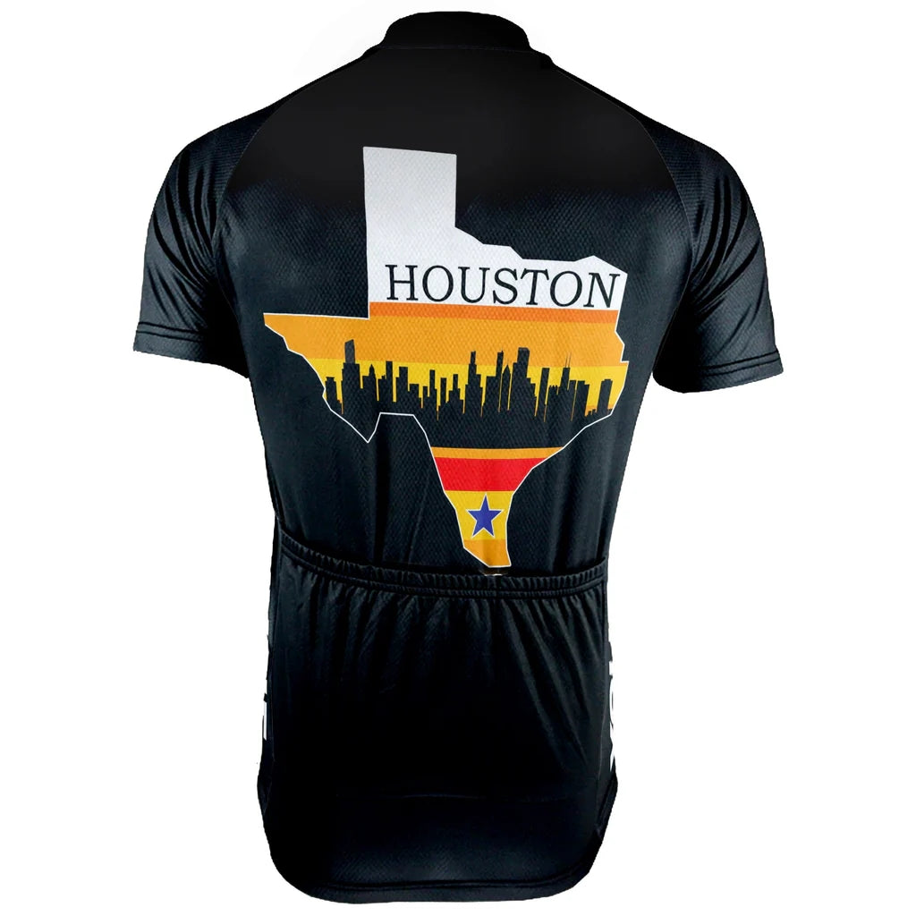 Customized Houston Men's Cycling Jersey Short Sleeve