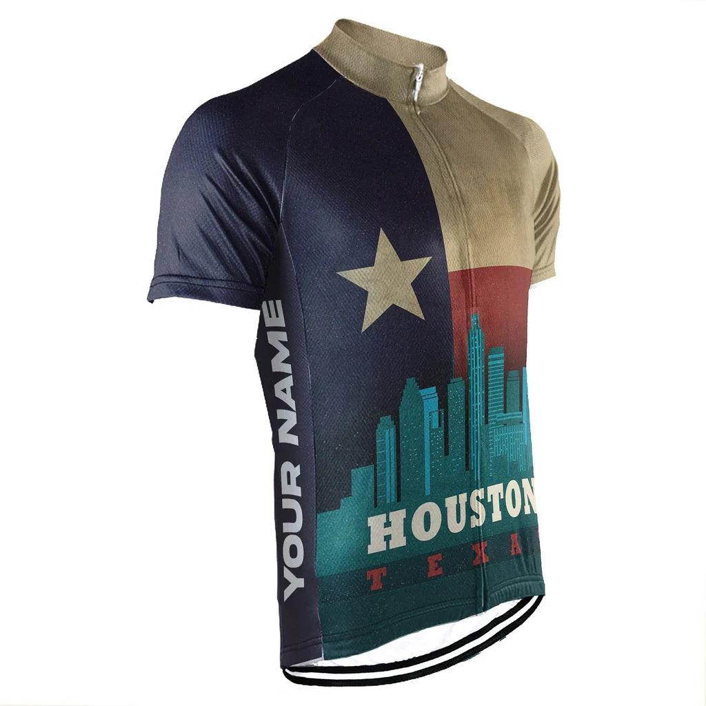 Customized Houston Men's Cycling Jersey Short Sleeve