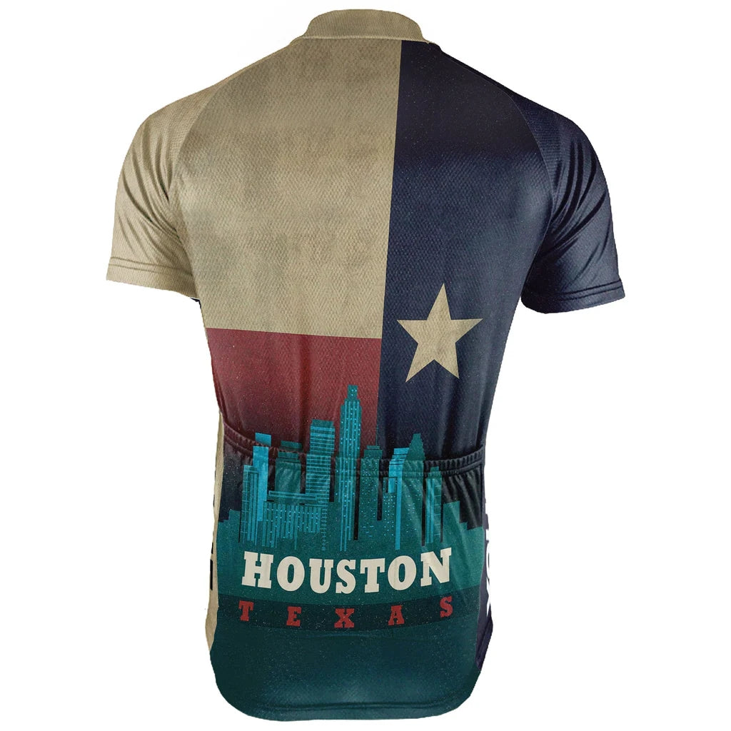 Customized Houston Men's Cycling Jersey Short Sleeve