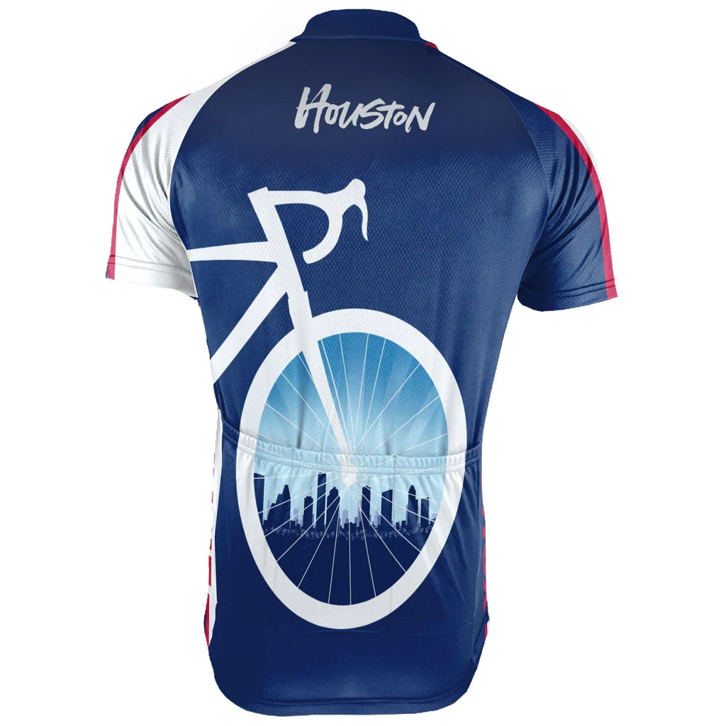 Customized Houston Men's Cycling Jersey Short Sleeve