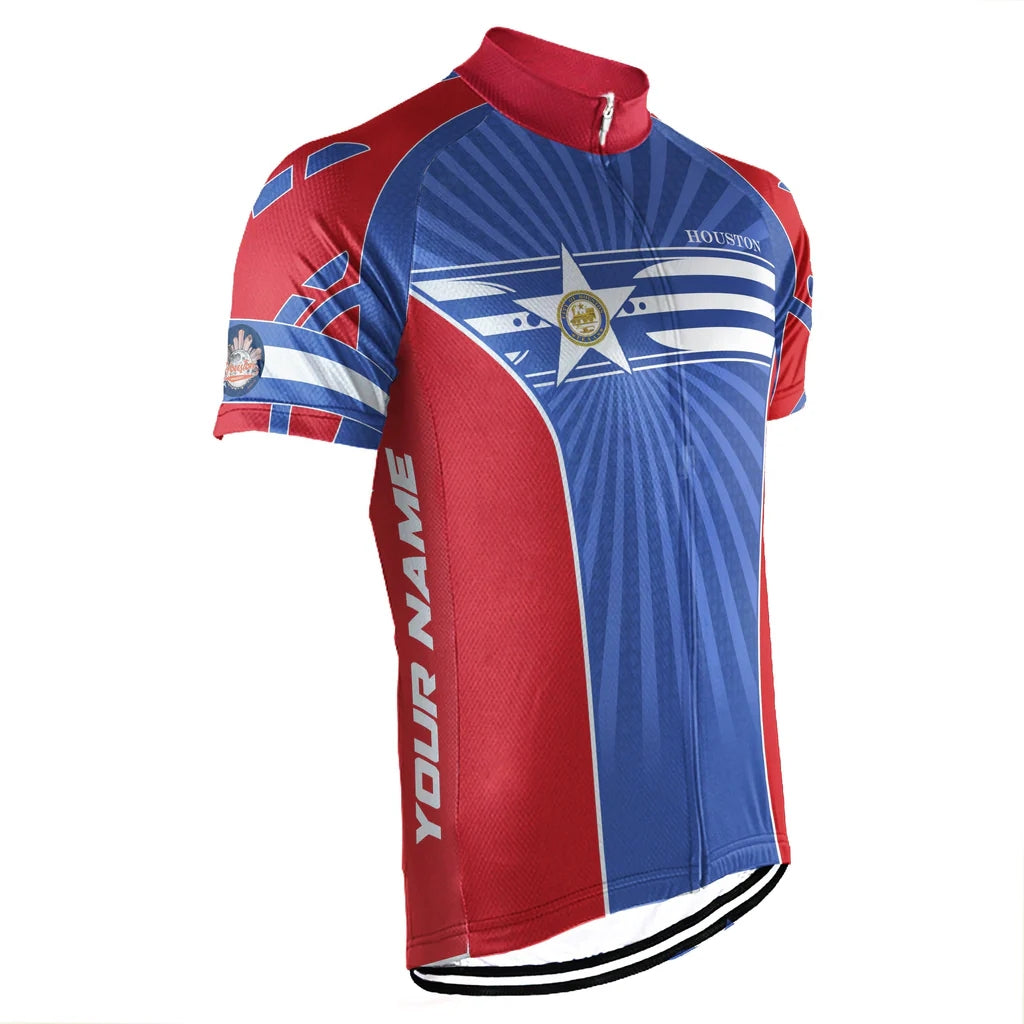 Customized Houston Men's Cycling Jersey Short Sleeve