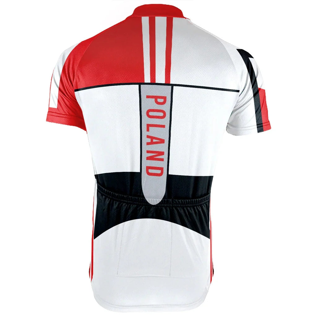 Customized Poland Men's Cycling Jersey Short Sleeve