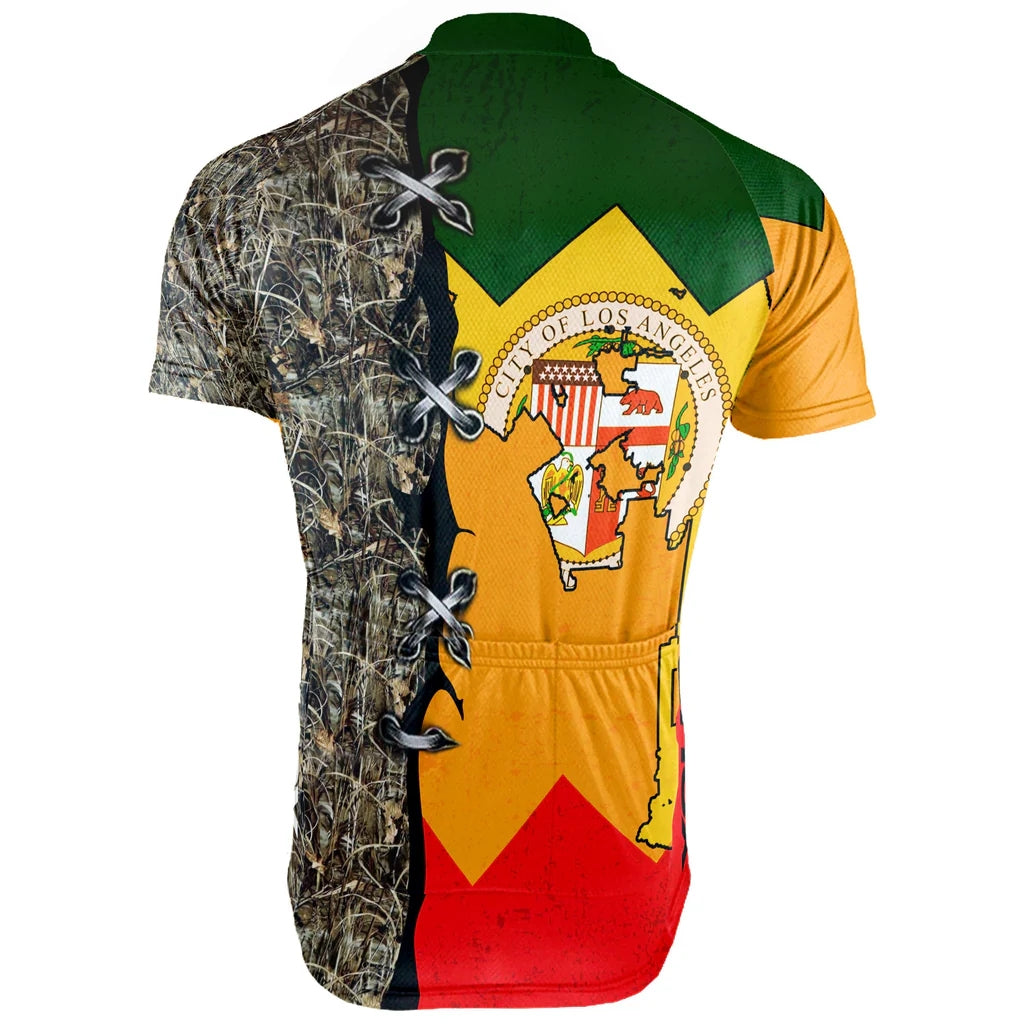 Customized Los Angeles Men's Cycling Jersey Short Sleeve