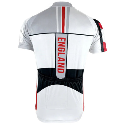 Customized England Men's Cycling Jersey Short Sleeve