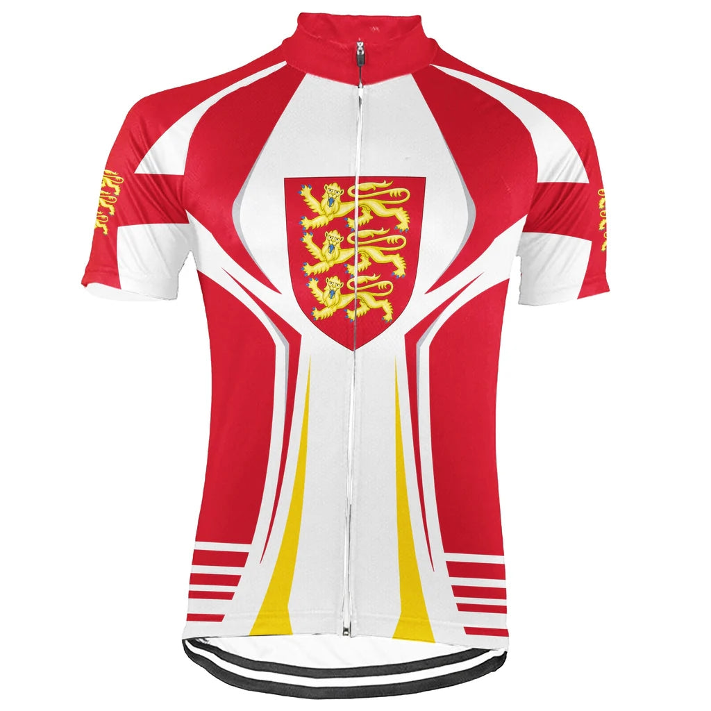 Customized England Men's Cycling Jersey Short Sleeve