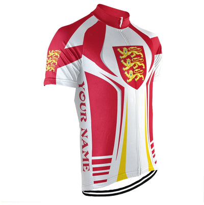 Customized England Men's Cycling Jersey Short Sleeve