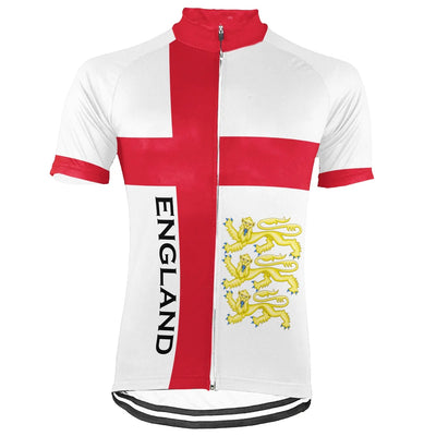 Customized England Men's Cycling Jersey Short Sleeve