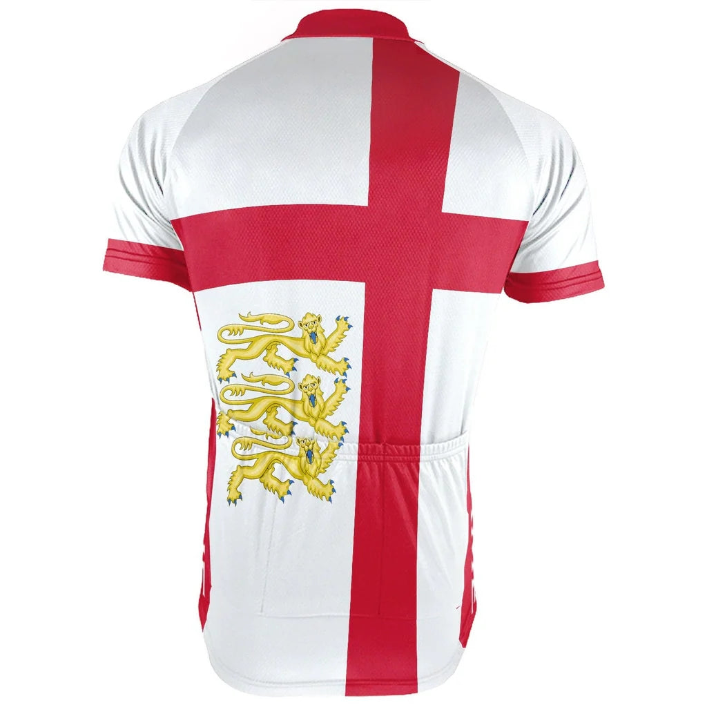 Customized England Men's Cycling Jersey Short Sleeve