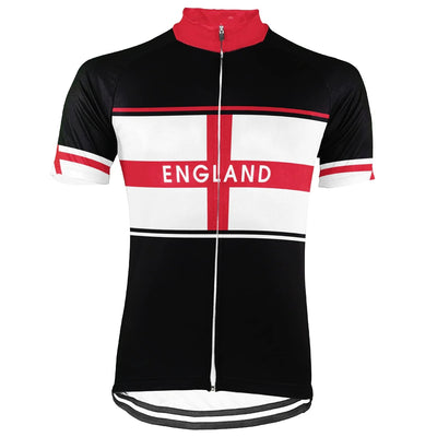 Customized England Men's Cycling Jersey Short Sleeve