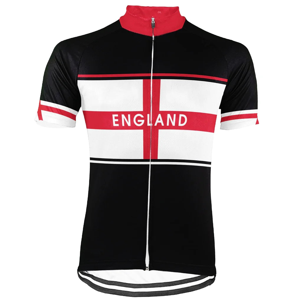 Customized England Men's Cycling Jersey Short Sleeve