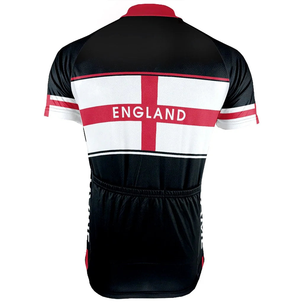 Customized England Men's Cycling Jersey Short Sleeve