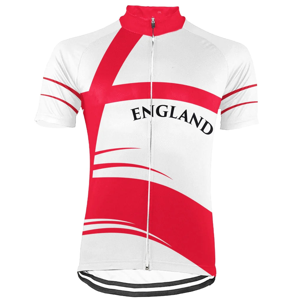 Customized England Men's Cycling Jersey Short Sleeve