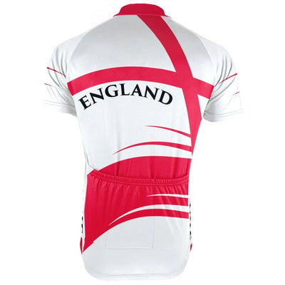 Customized England Men's Cycling Jersey Short Sleeve